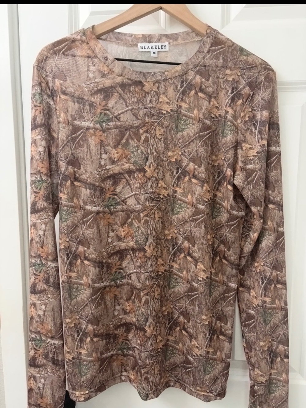 Camo sheer top